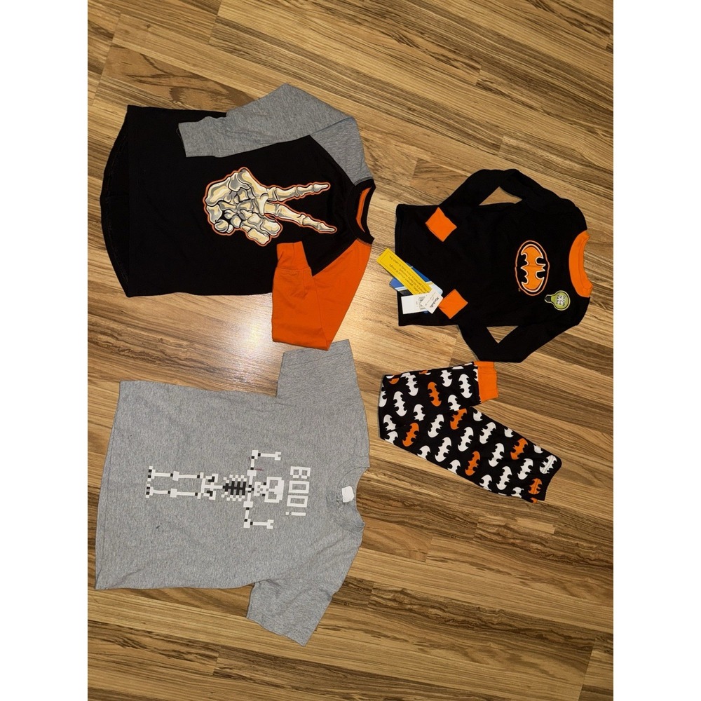 Halloween Batman Boys Sz 6/7 7 Lot Pajama's Shirts